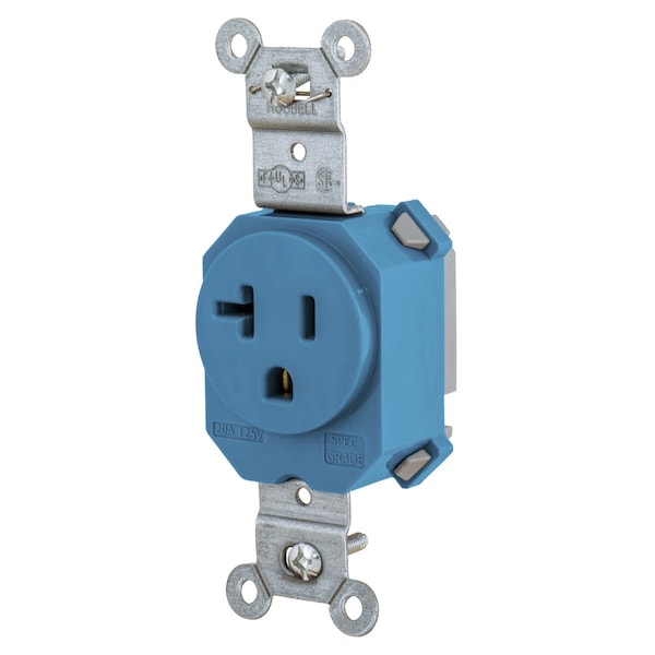 Hubbell Wiring Device-Kellems Straight Blade Receptacle, 5-20R, 20 A, 125V AC, 2 Pole, 3 Wire, Grounded SNAP5361BL - main